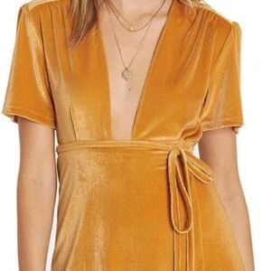 Billabong Gold/mustard yellow Wrap Dress